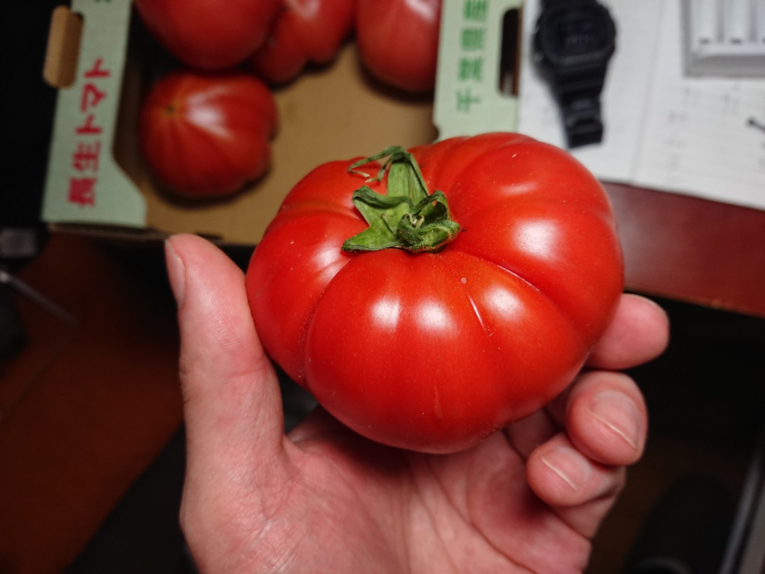 トマトのスジはおいしい証＃千葉県長生トマト